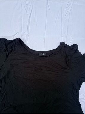 #37 Lane Bryant Black Short Sleeve Scoop Neck Tee size 26/28 Brand New W/O Tags